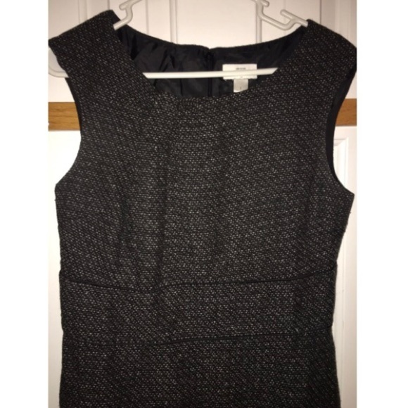 LOFT Black Tweed Cap Sleeve Sheath Dress - Picture 2 of 8